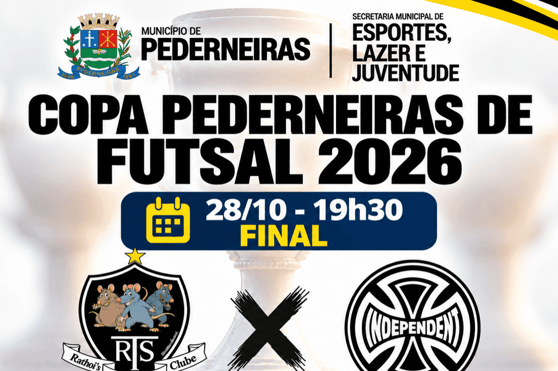 Grande final da Copa Pederneiras de Futsal 2026 promete emoção