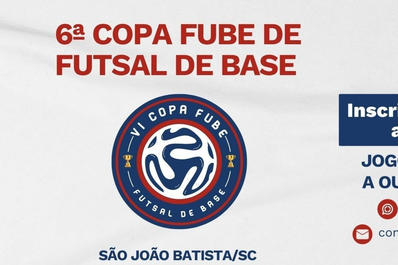 Inscrições abertas para a 6ª Copa Fube de Futsal de Base