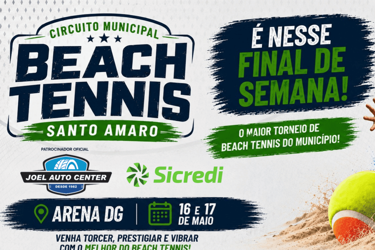 Circuito Municipal de Beach Tennis acontece neste final de semana em Santo Amaro da Imperatriz