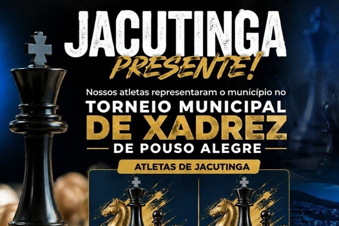 Atletas de Jacutinga participam do 4º Torneio Municipal de Xadrez em Pouso Alegre