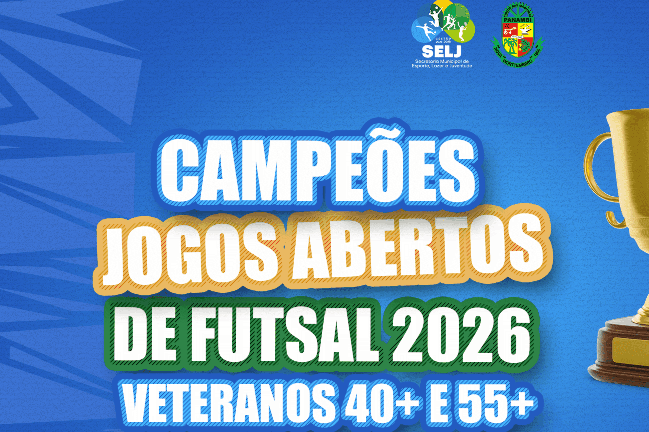 Jogos Abertos de Futsal definem campeões das categorias Veteranos 40+ e 55+ em Panambi (RS)